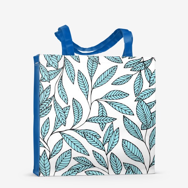 Сумка-шоппер «Нежные ветки в голубом цвете»