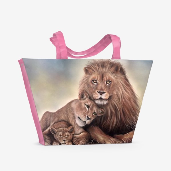 Пляжная сумка «Львиная семья»