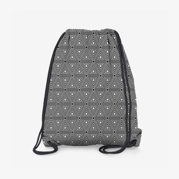 Рюкзак «Паттерн с черно-белыми треугольниками»