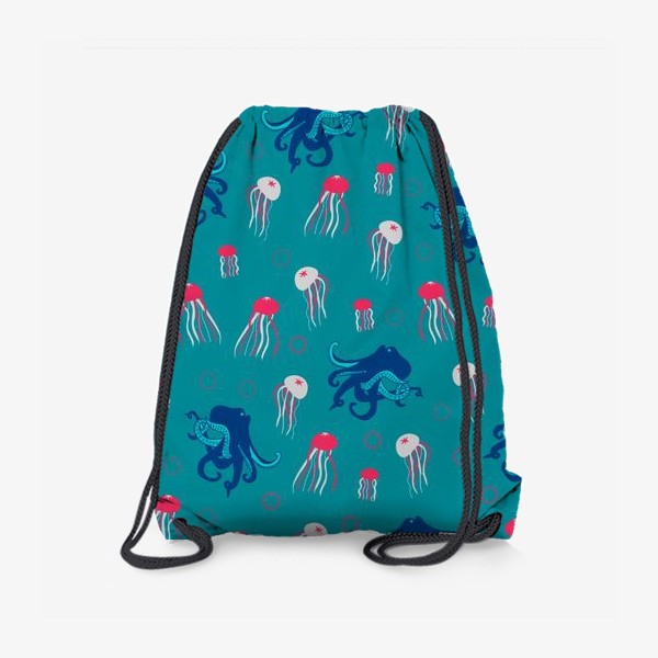 Рюкзак «Морская жизнь: осьминог и медузы»