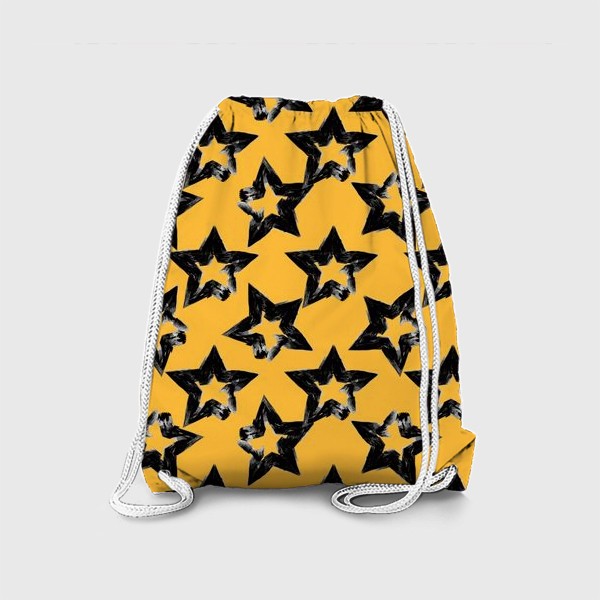 Рюкзак «Угольные звёзды на желтом фоне»