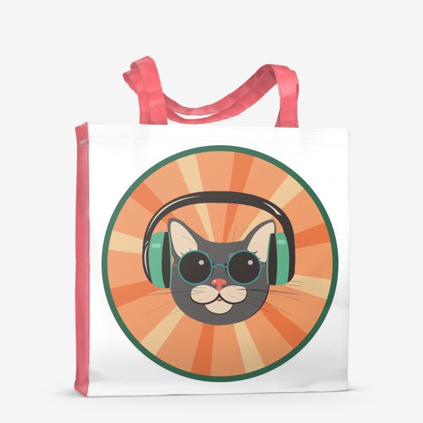 Сумка-шоппер «musical retro cat»