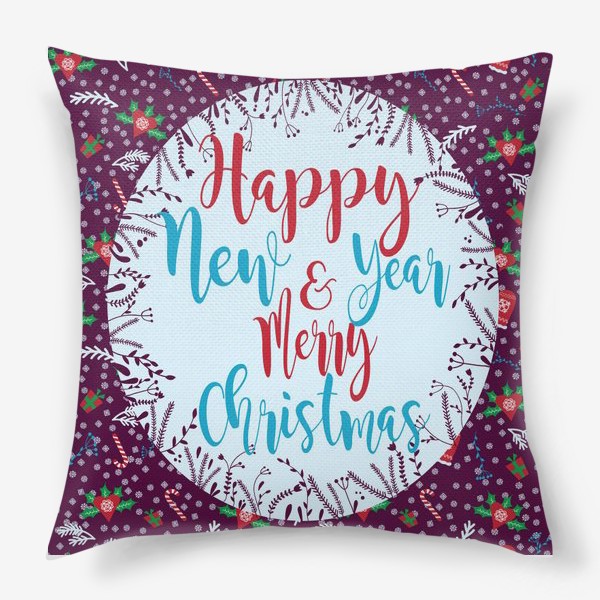 Подушка «С Новым Годом и Рождеством»