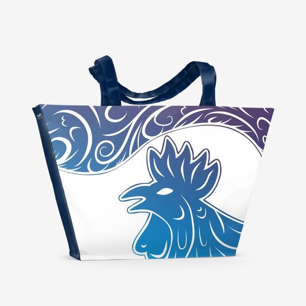 Пляжная сумка «Синий петух»