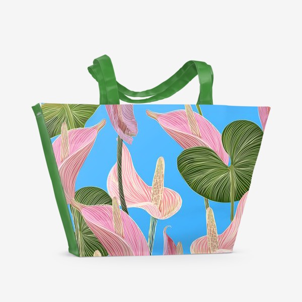 Пляжная сумка «Pink anthurium 2»