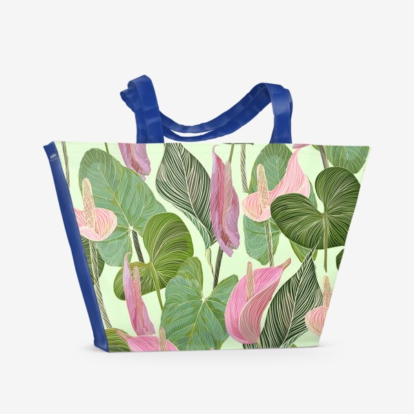 Пляжная сумка «Pink anthurium»