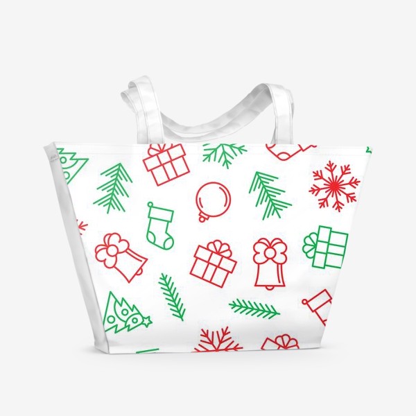 Пляжная сумка «Рождественский узор»