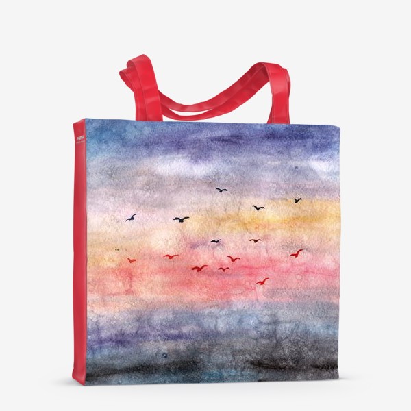 Сумка-шоппер «Птицы на закате»
