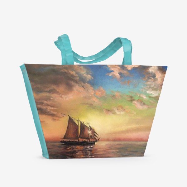 Пляжная сумка «Закат на море»