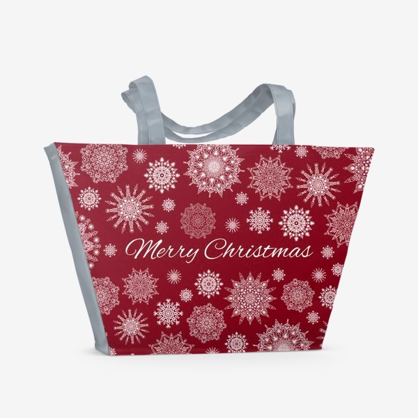 Пляжная сумка «Снежный узор к Рождеству»