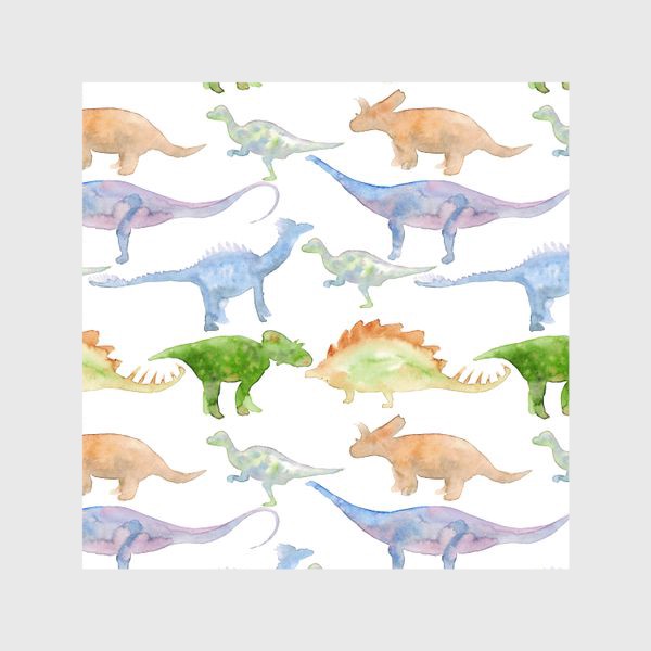 Шторы «Акварельные динозавры, паттерн. Dinosaur watercolor pattern»
