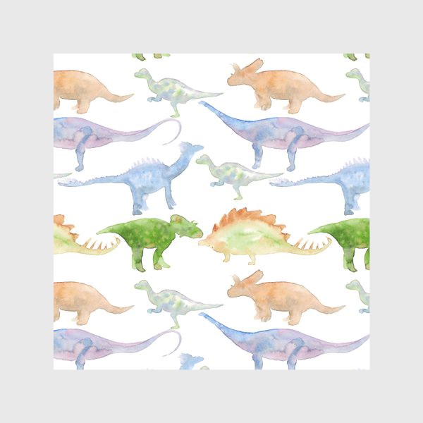 Скатерть «Акварельные динозавры, паттерн. Dinosaur watercolor pattern»