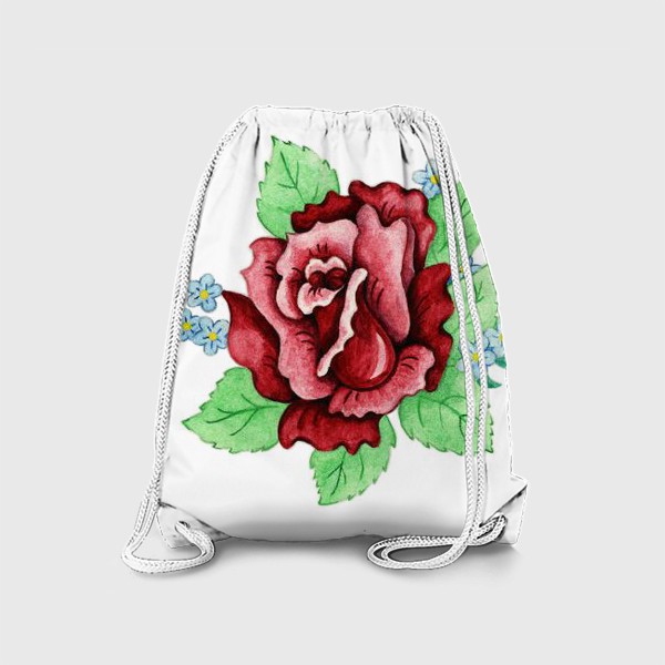 Рюкзак «Декоративная роза с незабудками»