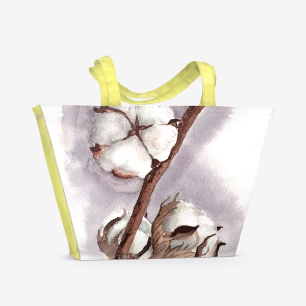 Пляжная сумка «коробочки цветок хлопка»