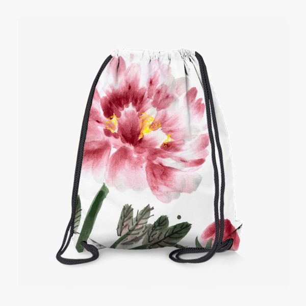 Рюкзак «Розовый пион в китайском стиле гохуа се-и»