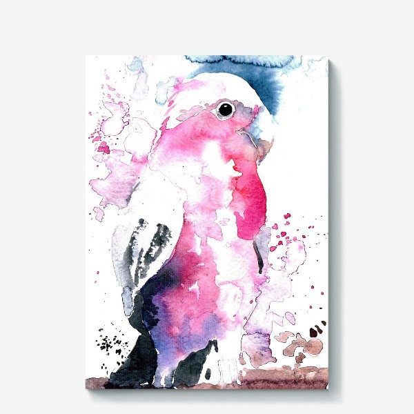 Холст «розовый попугай»