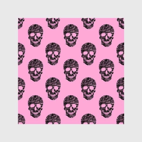 Шторы «Skulls On Pink»