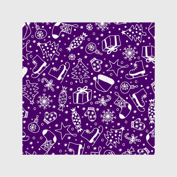 Шторы «Violet Christmas Pattern»