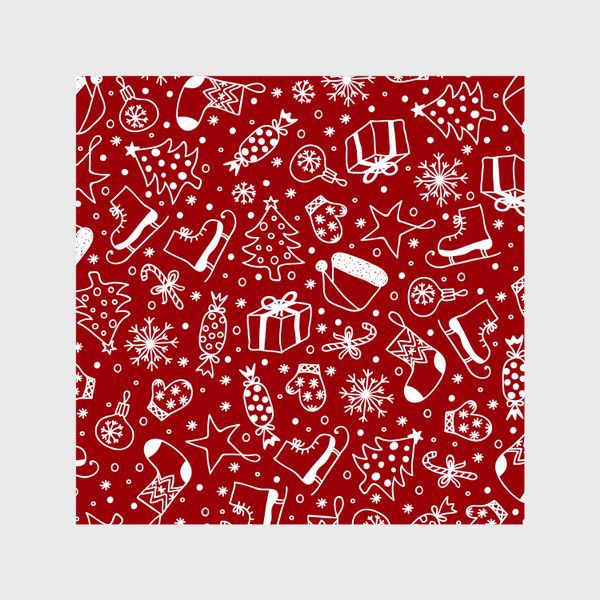 Шторы &laquo;Red Christmas Pattern&raquo;