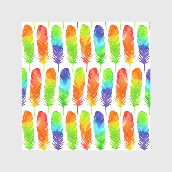 Скатерть «Bright Watercolor Feathers»