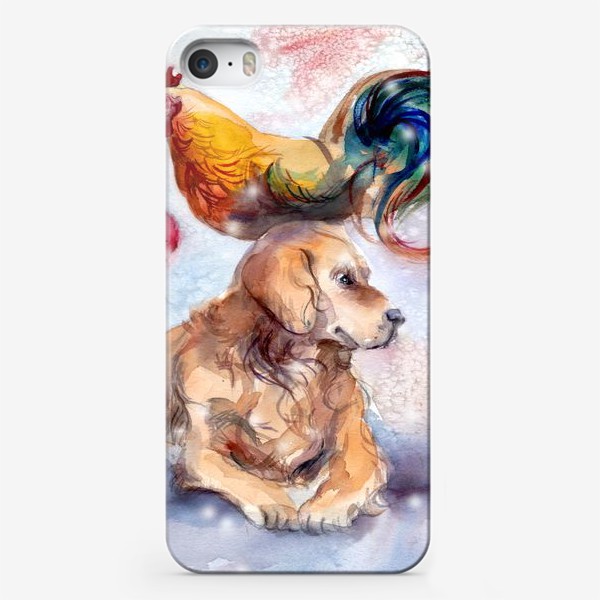 Чехол iPhone «Петух и собака»