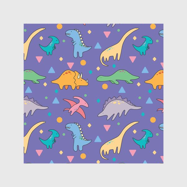 Шторы «Динозавры фиолет»