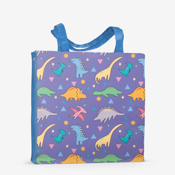 Сумка-шоппер «Динозавры фиолет»