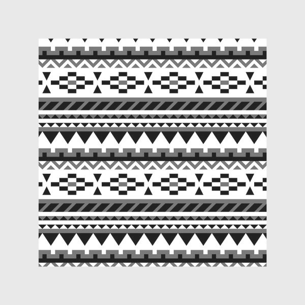 Скатерть «Черно-белый ацтекский паттерн»