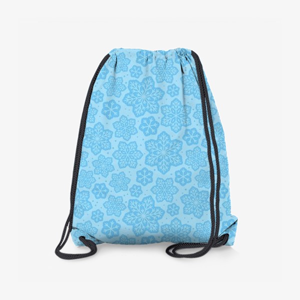 Рюкзак «Голубой паттерн со снежинками »