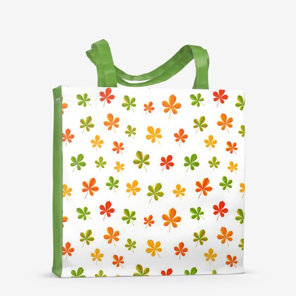 Сумка-шоппер «Осенний паттерн с листьями каштана»