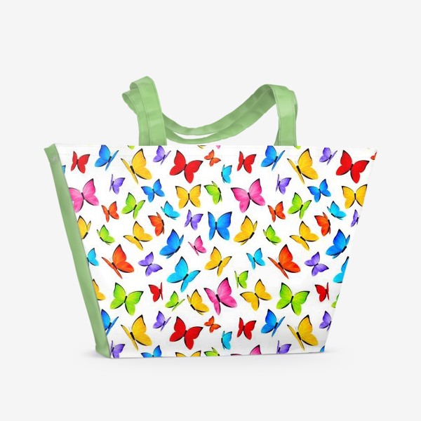 Пляжная сумка «Радужные бабочки»