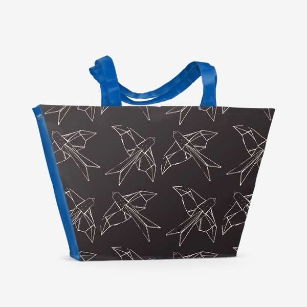 Пляжная сумка «Ласточки (оригами)»
