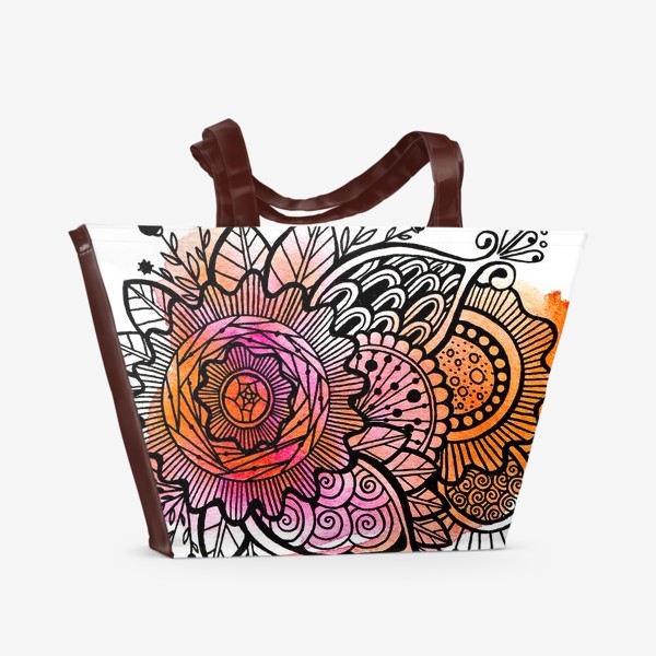 Пляжная сумка «Апельсиновый цветок»