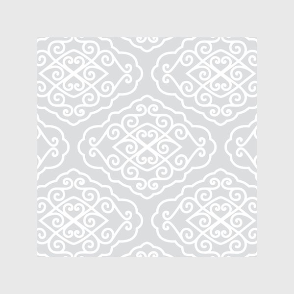 Скатерть «Нежно-серый азиатский орнамент №1»