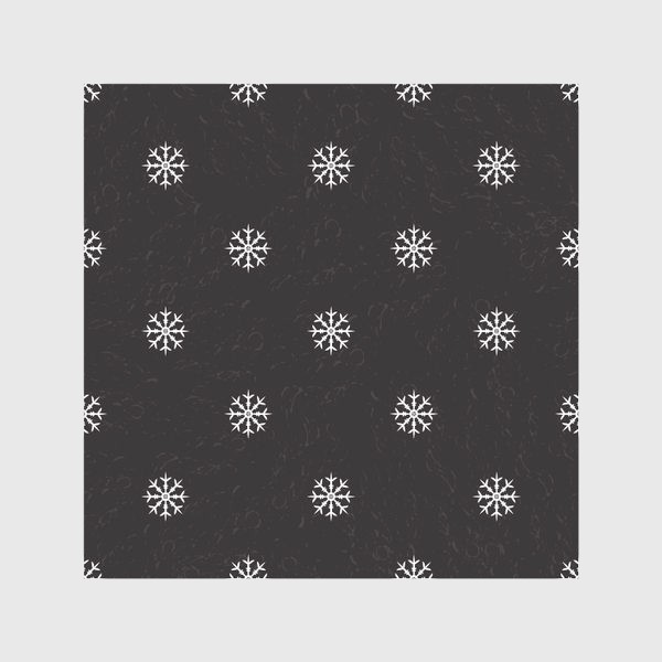 Скатерть «Черный рождественский паттерн со снежинками»