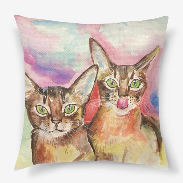 Подушка «Абиссинские кошки»