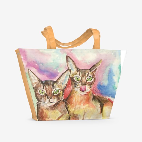 Пляжная сумка «Абиссинские кошки»
