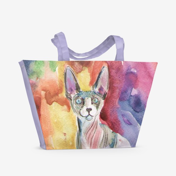 Пляжная сумка «Кошка Сфинкс»