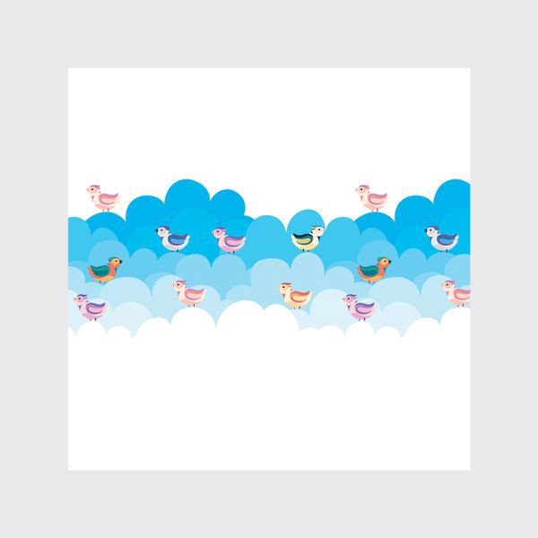 Шторы «Птицы на облаках»