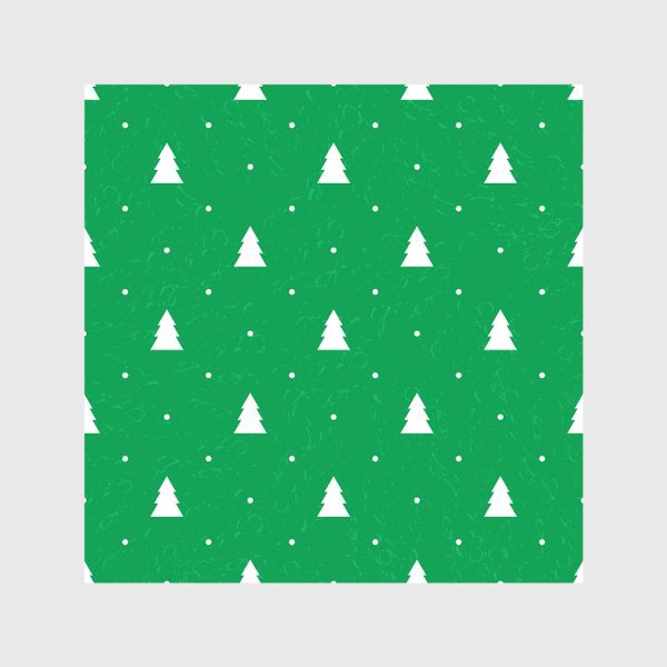 Шторы «Зеленый рождественский паттерн с елками»