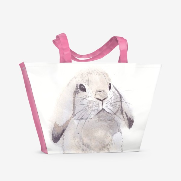 Пляжная сумка &laquo;Нежный кролик, зайка&raquo;