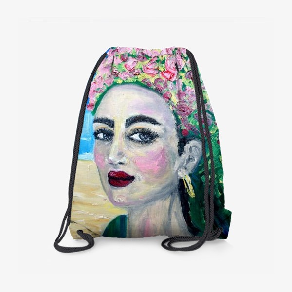 Рюкзак «Девушка с цветами в волосах»