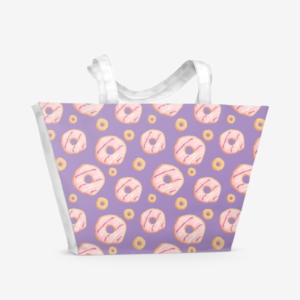 Пляжная сумка «Пончики клубничные»