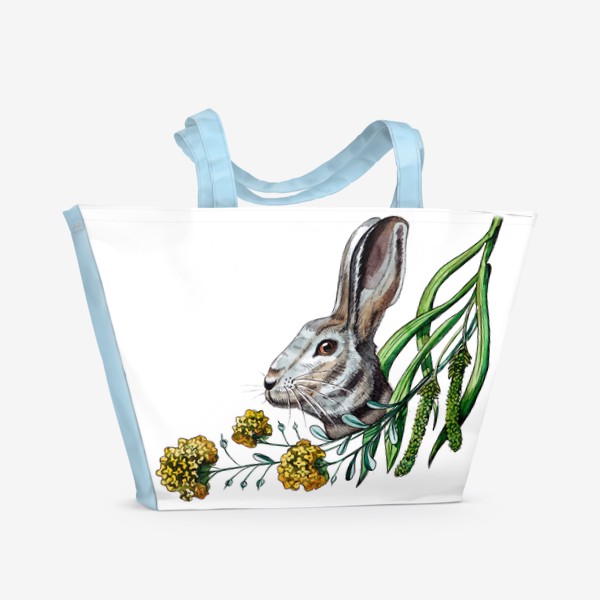 Пляжная сумка «Заяц в полях»