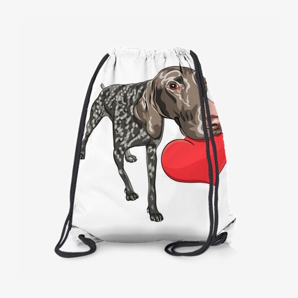 Рюкзак «собака породы Курцхаар с сердцем»