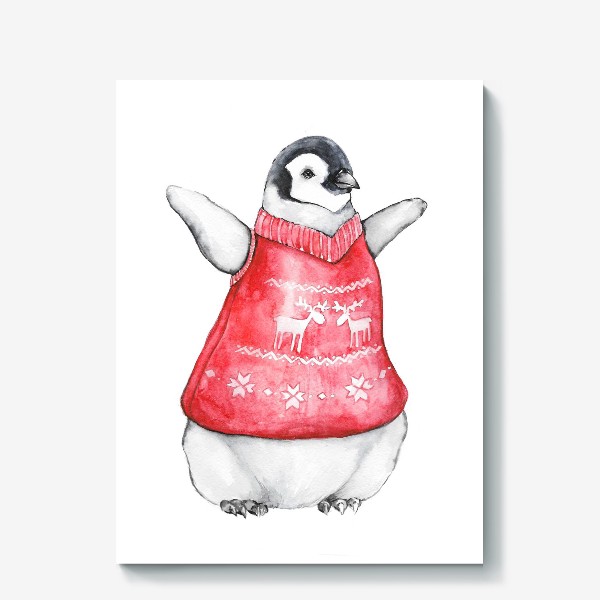 Холст «Пингвин в свитере»