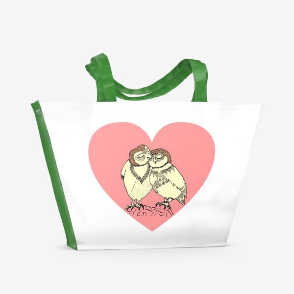 Пляжная сумка «Совы в любви»