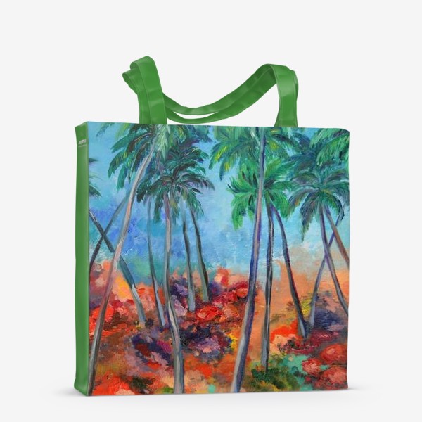 Сумка-шоппер «Пальмы на пляже Кабо де Рама, Гоа, Индия»