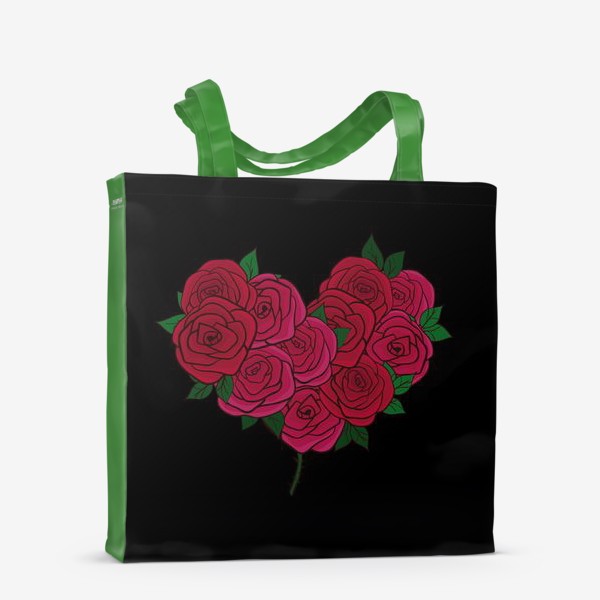 Сумка-шоппер «Сердце из роз»