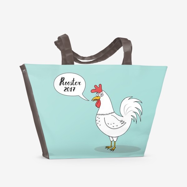 Пляжная сумка «Петух 2017. Rooster 2017»